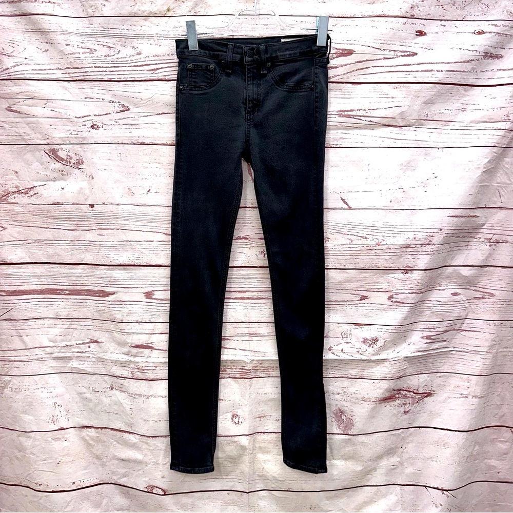 Rag & Bone 10 Inch Skinny Black Denim Pants Size 25
